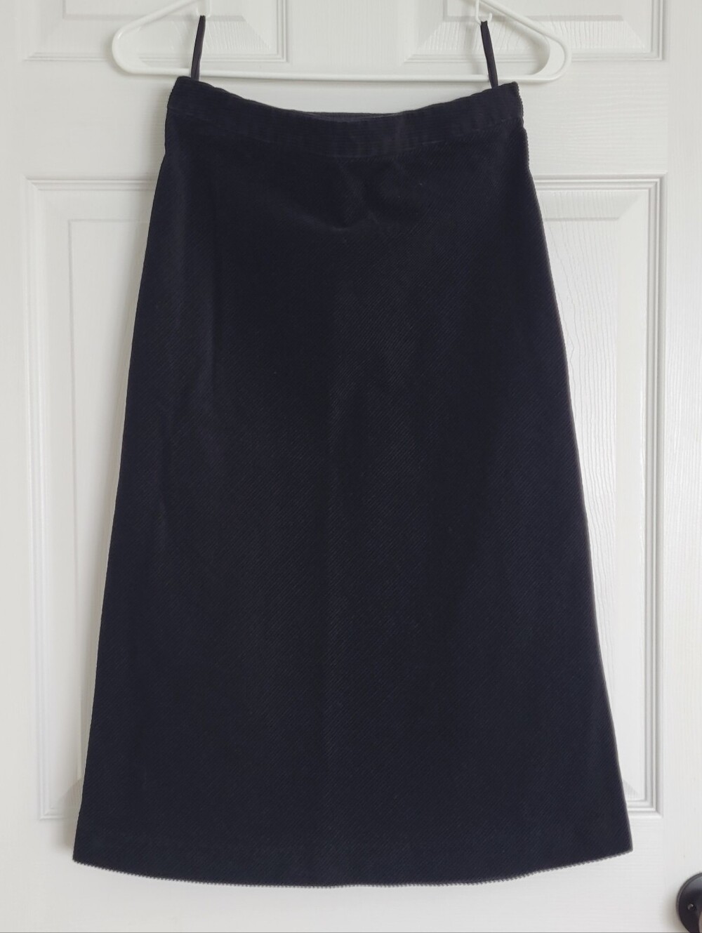 Vintage 2000 Y2K GAP Black Midi Corduroy Skirt Sz 1 Fits Sz 26/27